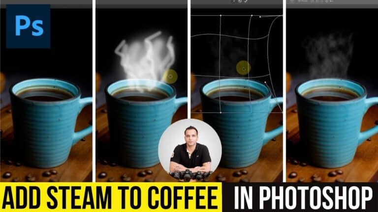 How to Add Steam to Coffee in Photoshop