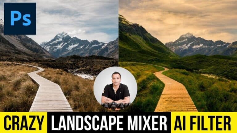 Using the Landscape Mixer AI Neural Filter in Photoshop