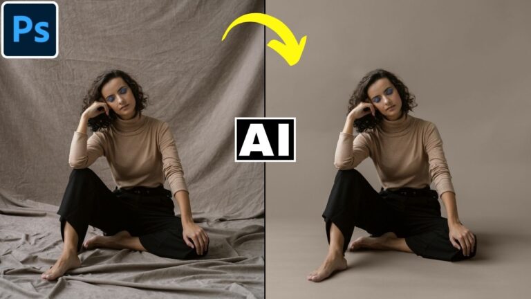 Use AI Generative Fill to Remove Wrinkles in Backdrop in Photoshop