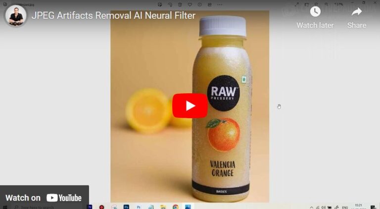 How to Use the JPEG Artifacts Removal AI Neural Filter in Photoshop