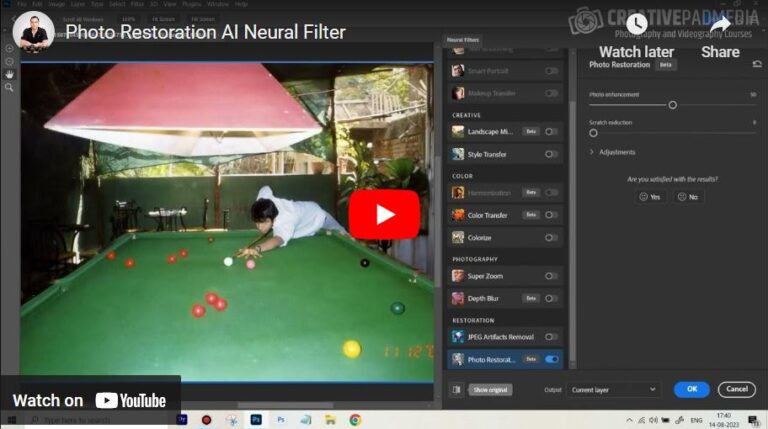 How to Use the Photo Restoration AI Neural Filter in Photoshop