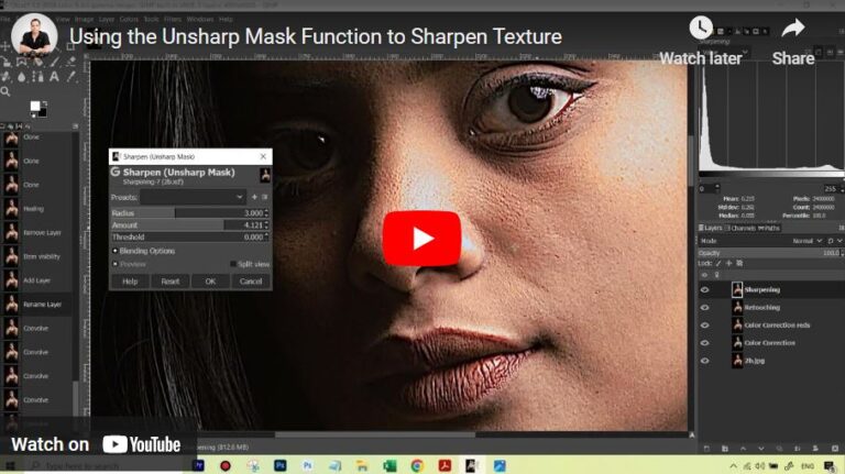 How to Use Unsharp Mask Filter in GIMP – Settings to Use