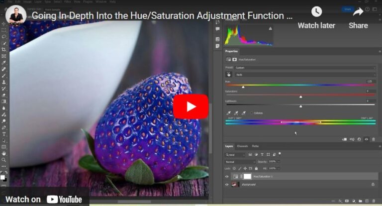 What Does the Hue Saturation Adjustment Do in Photoshop? – Beginners Tutorial