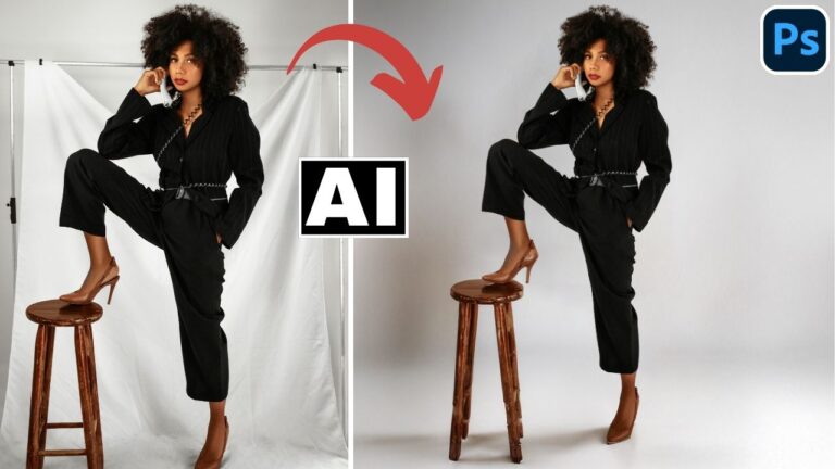 Remove Wrinkles and Extend Backdrop Using AI Generative Fill in Photoshop