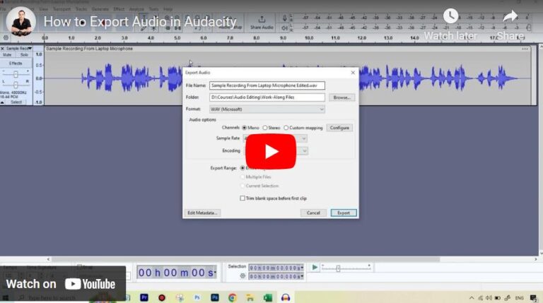 How to Export an Audio File From Audacity? Best Settings