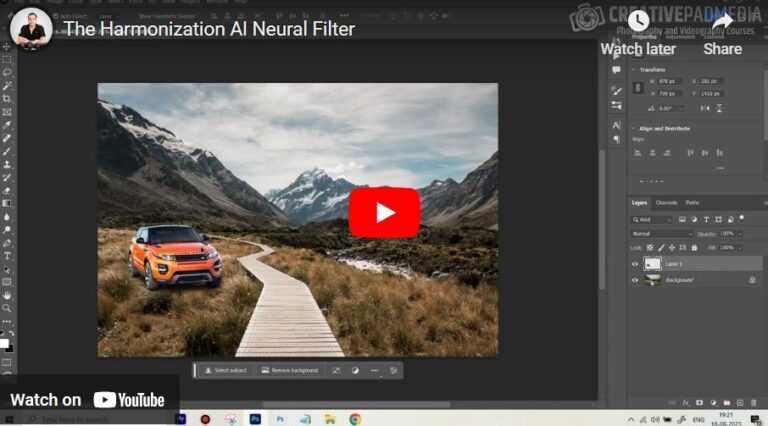 How to Use Harmonization AI Neural Filter Photoshop?