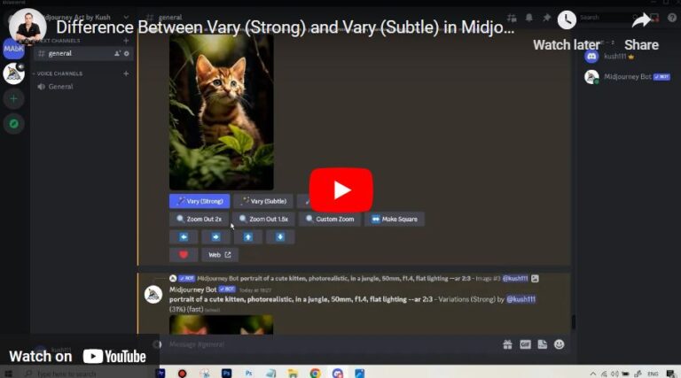 Difference Between Vary (Strong) and Vary (Subtle) in Midjourney