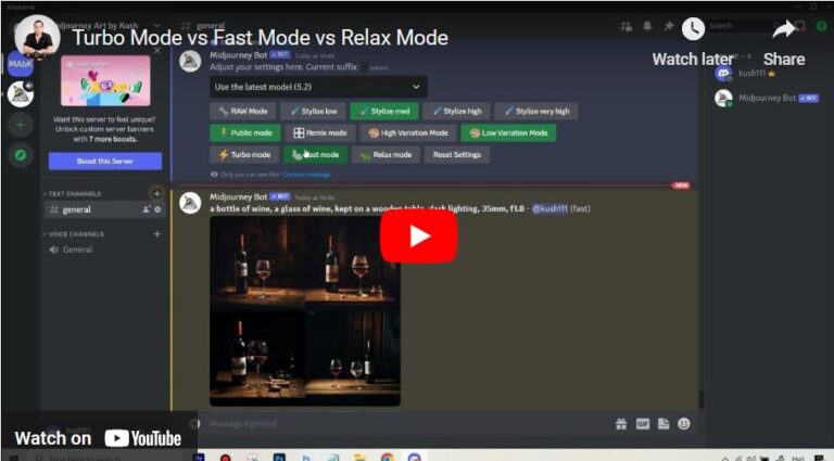 Turbo Mode vs Fast Mode vs Relax Mode in Midjourney – Difference